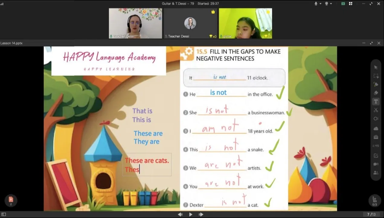 Момент от онлайн уроците на HAPPY Language Academy, снимка 1
