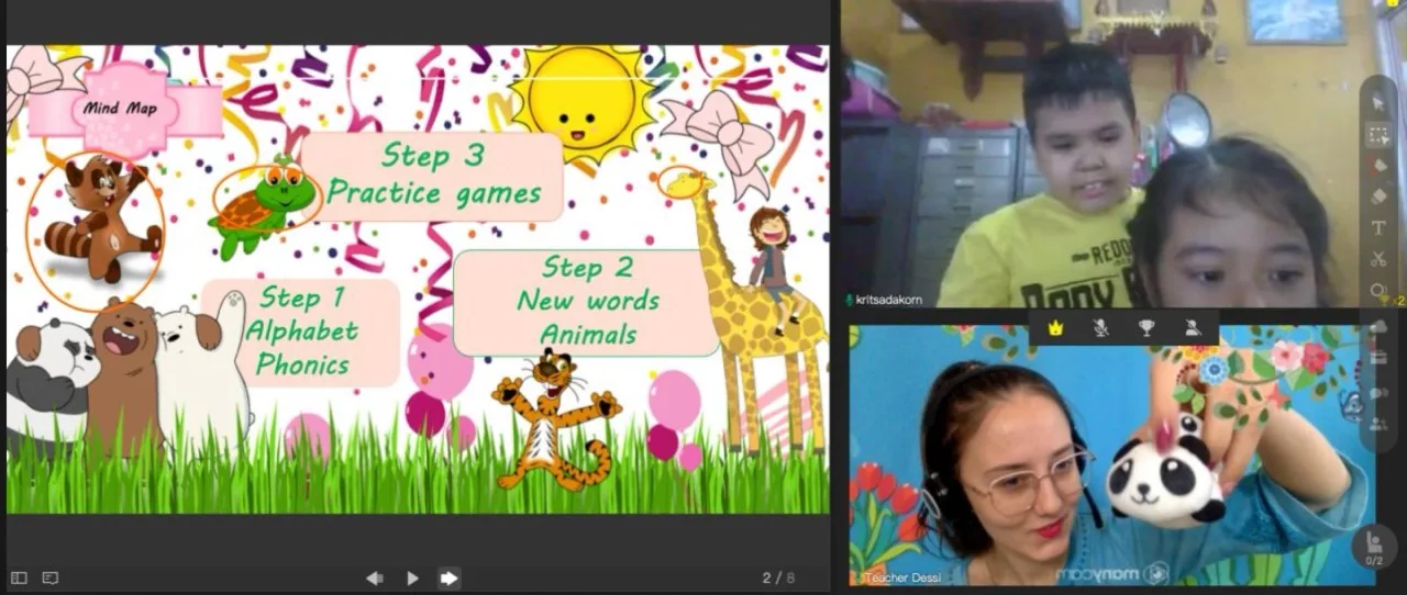 Момент от онлайн уроците на HAPPY Language Academy, снимка 4
