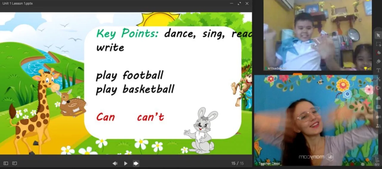 Момент от онлайн уроците на HAPPY Language Academy, снимка 6