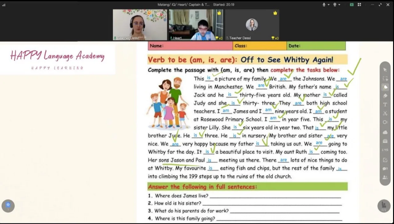Момент от онлайн уроците на HAPPY Language Academy, снимка 9