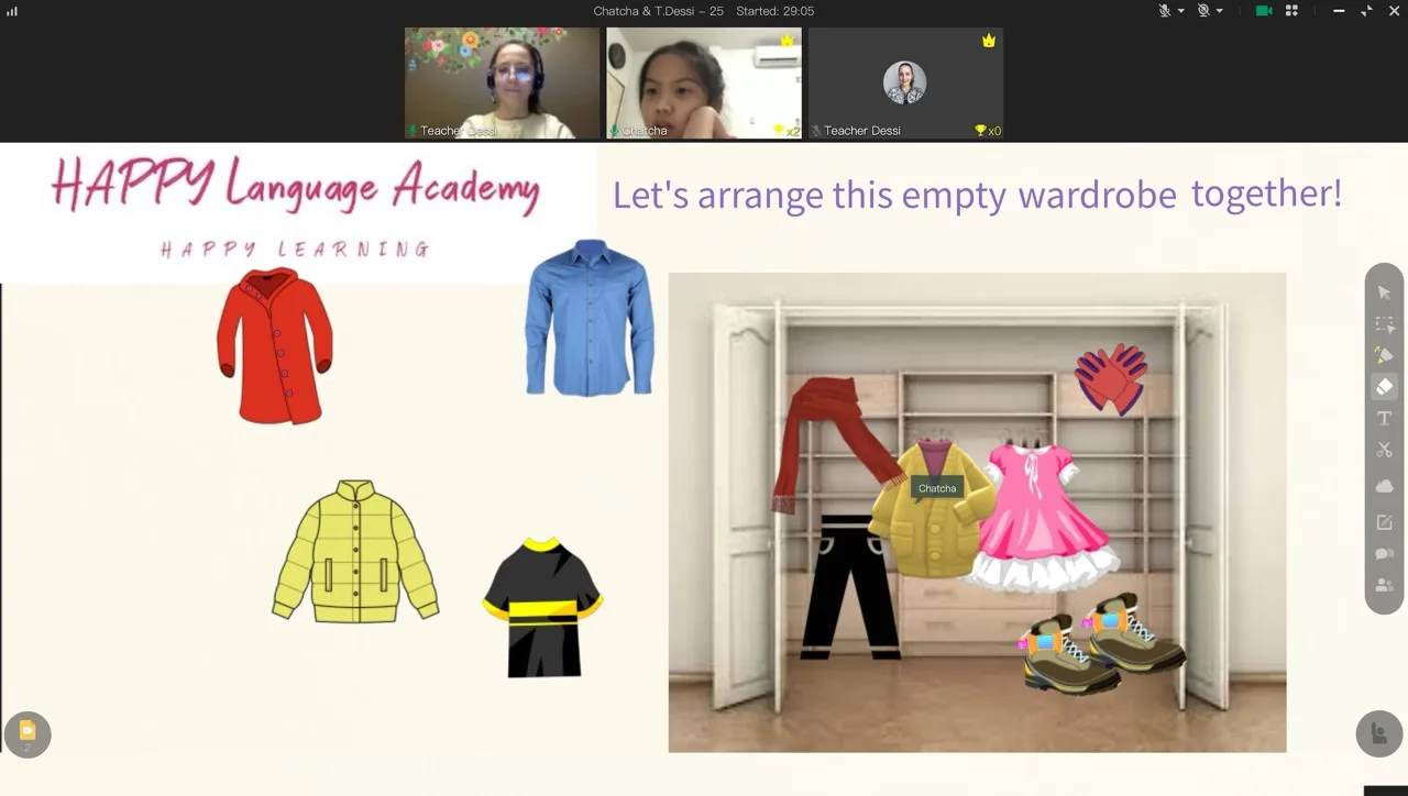 Момент от онлайн уроците на HAPPY Language Academy, снимка 14