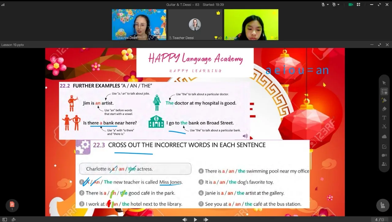 Момент от онлайн уроците на HAPPY Language Academy, снимка 16