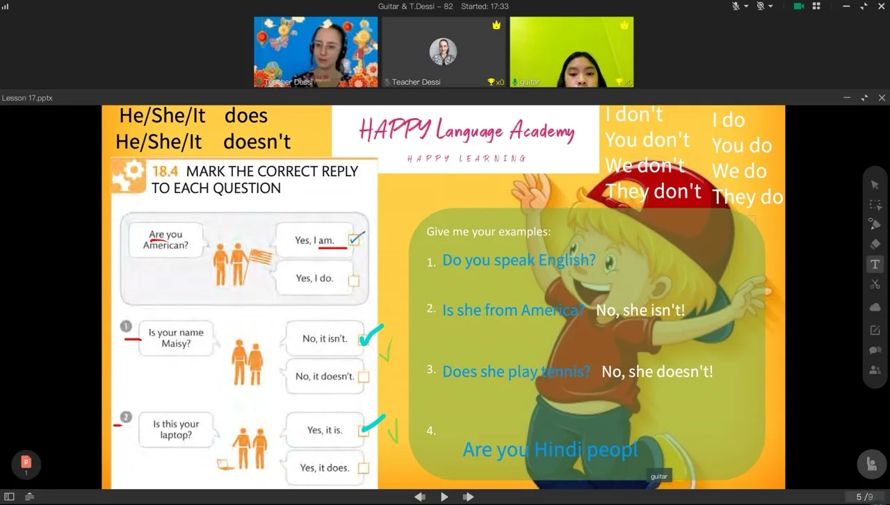 Момент от онлайн уроците на HAPPY Language Academy, снимка 22