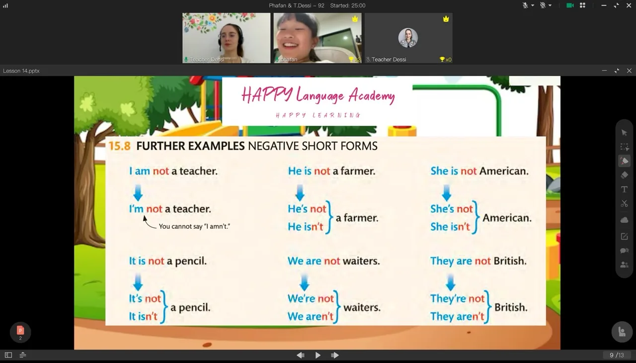 Момент от онлайн уроците на HAPPY Language Academy, снимка 23