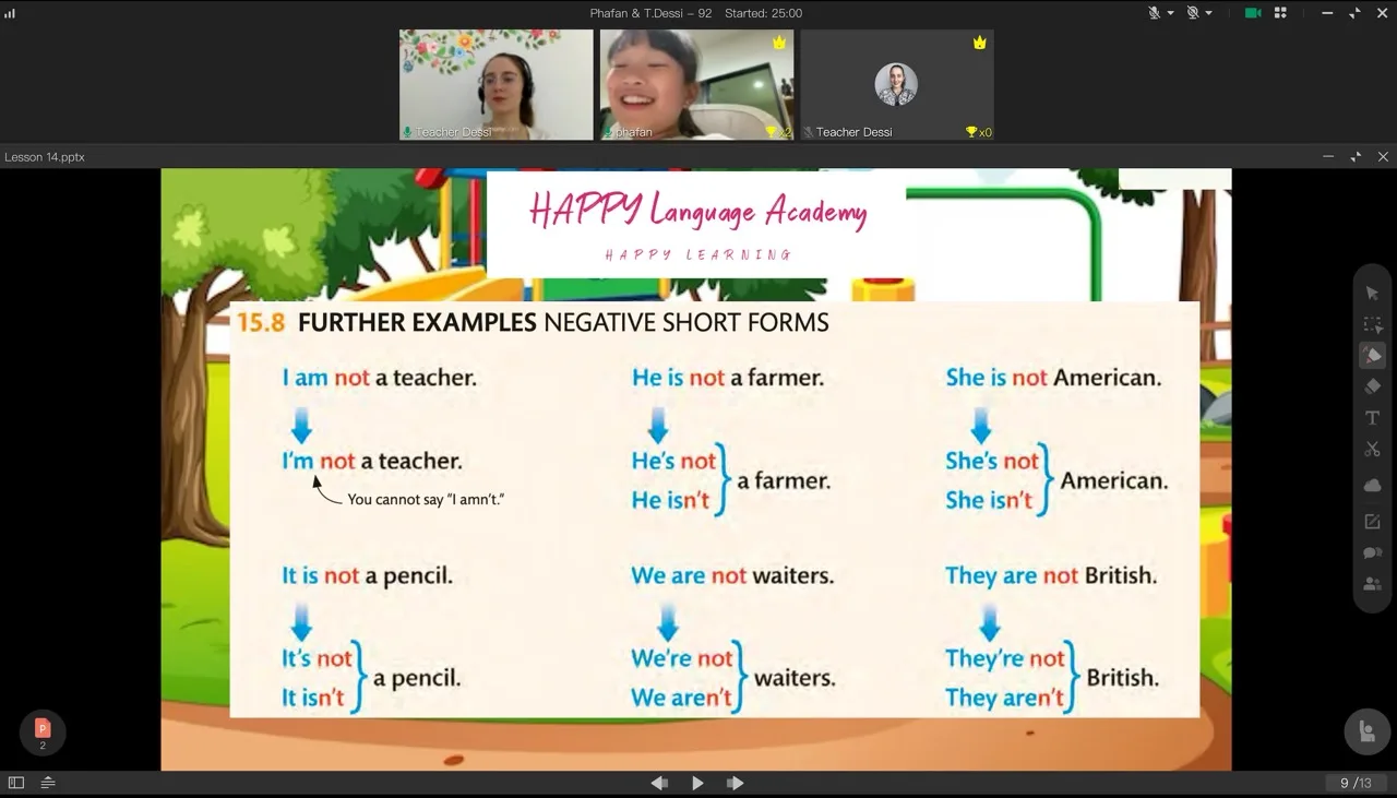 Момент от онлайн уроците на HAPPY Language Academy, снимка 24