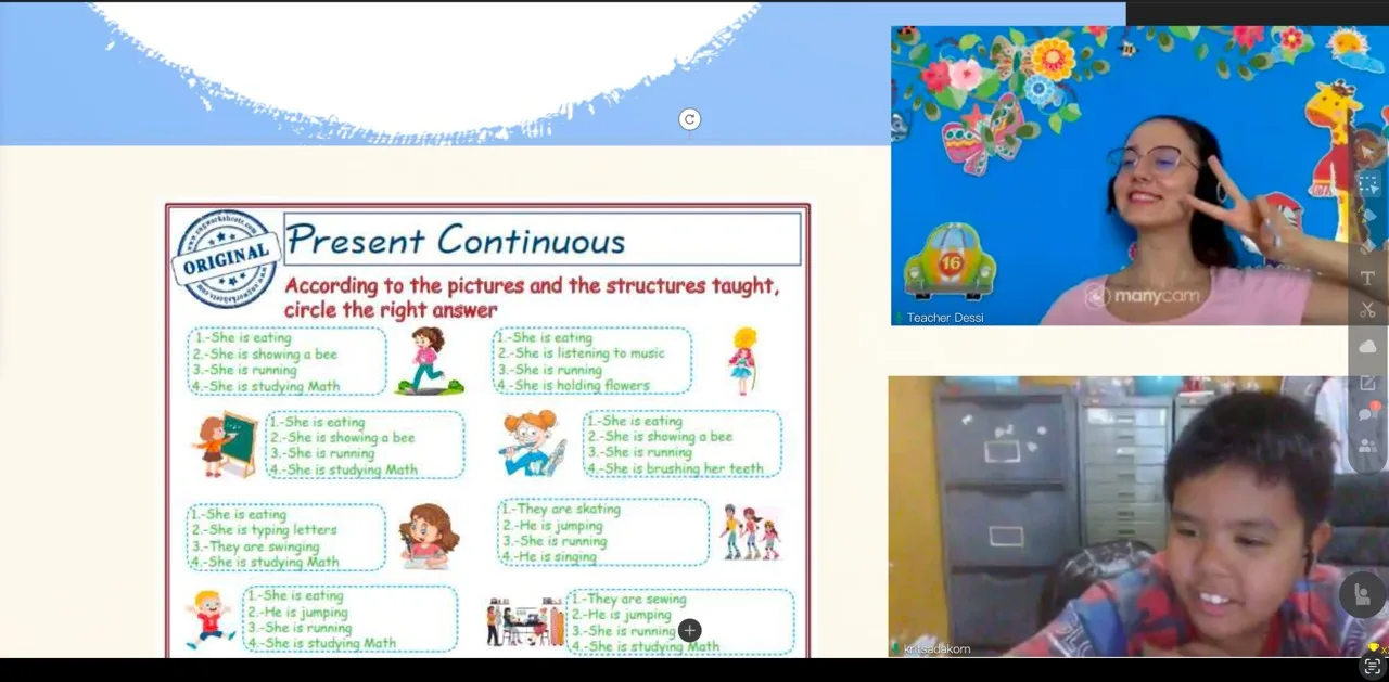 Момент от онлайн уроците на HAPPY Language Academy, снимка 29