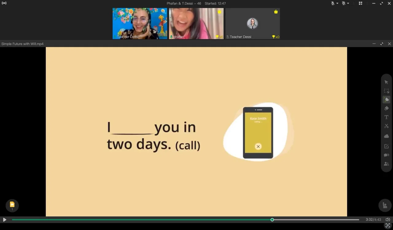 Момент от онлайн уроците на HAPPY Language Academy, снимка 31