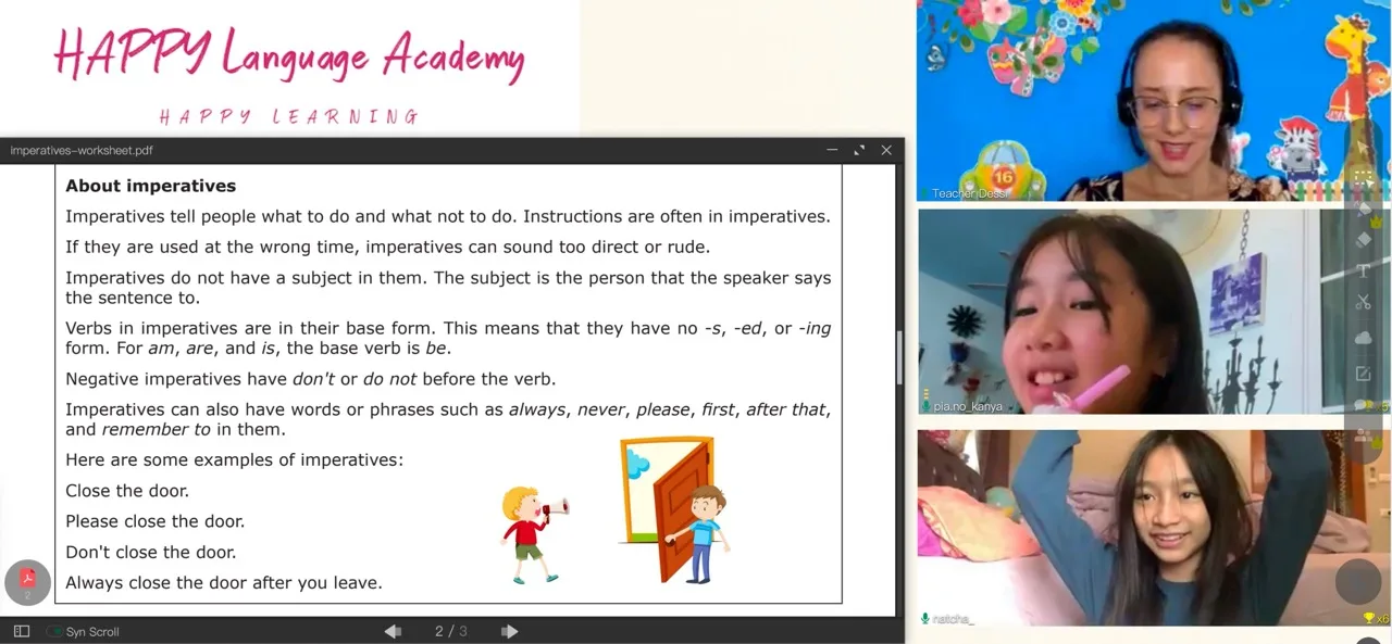 Момент от онлайн уроците на HAPPY Language Academy, снимка 37
