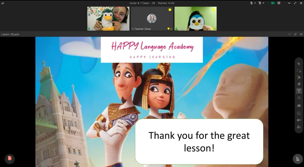 Момент от онлайн уроците на HAPPY Language Academy, снимка 40