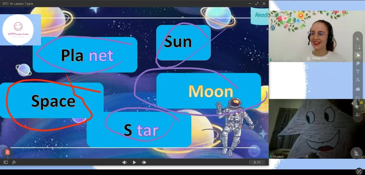 Момент от онлайн уроците на HAPPY Language Academy, снимка 41