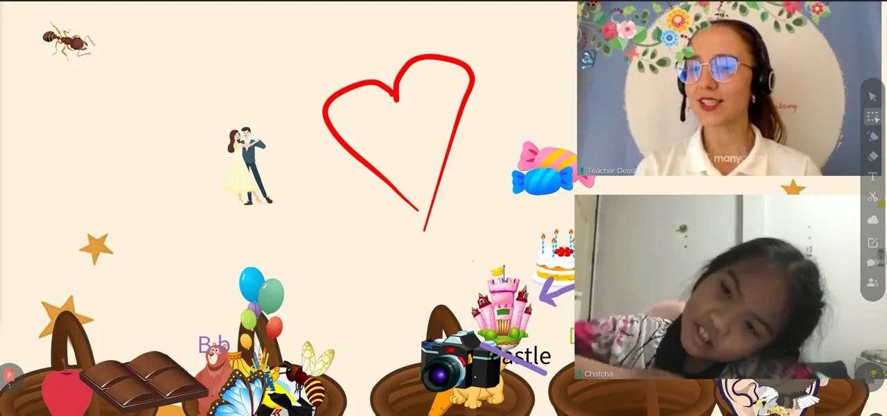 Момент от онлайн уроците на HAPPY Language Academy, снимка 45